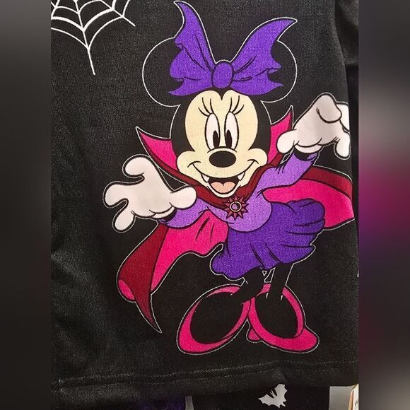 Nwt Disney Minnie Mouse Girl's Halloween Pajama Set - Picture 6 of 9